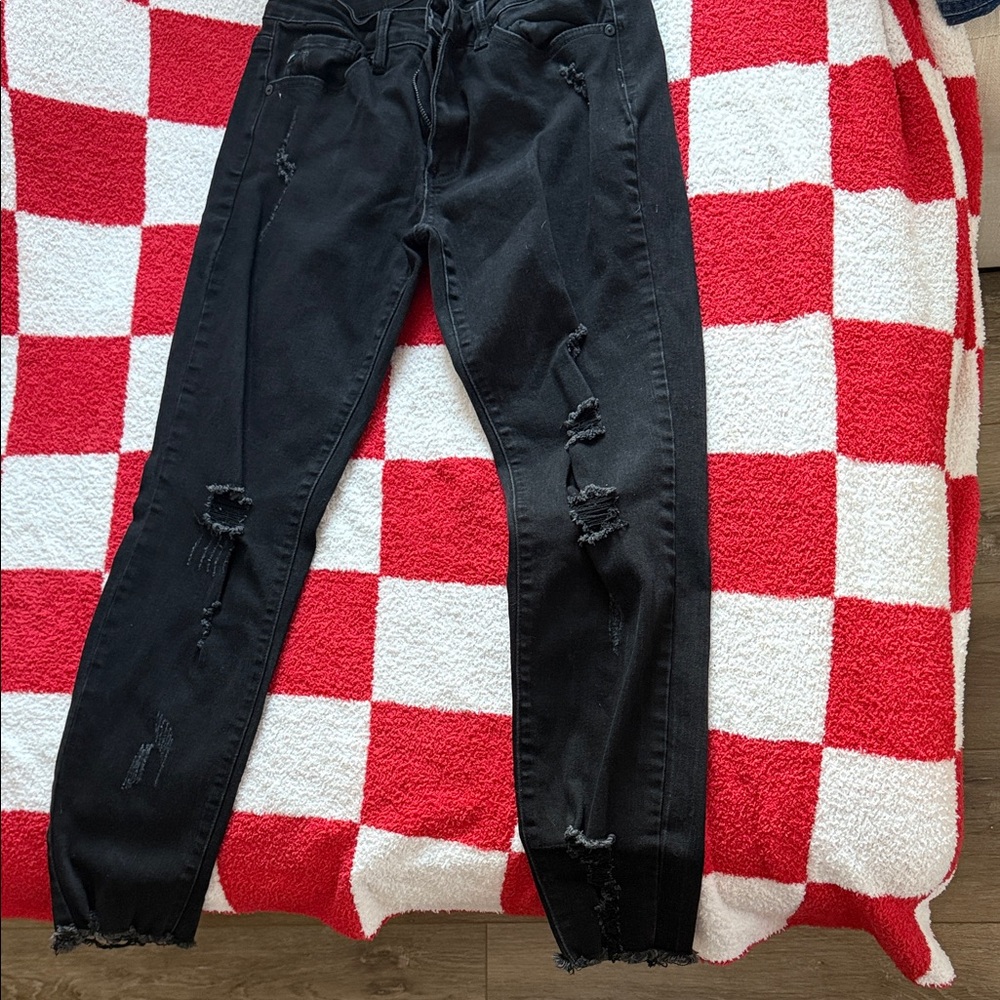 KanCan Black Distressed Skinny Jeans